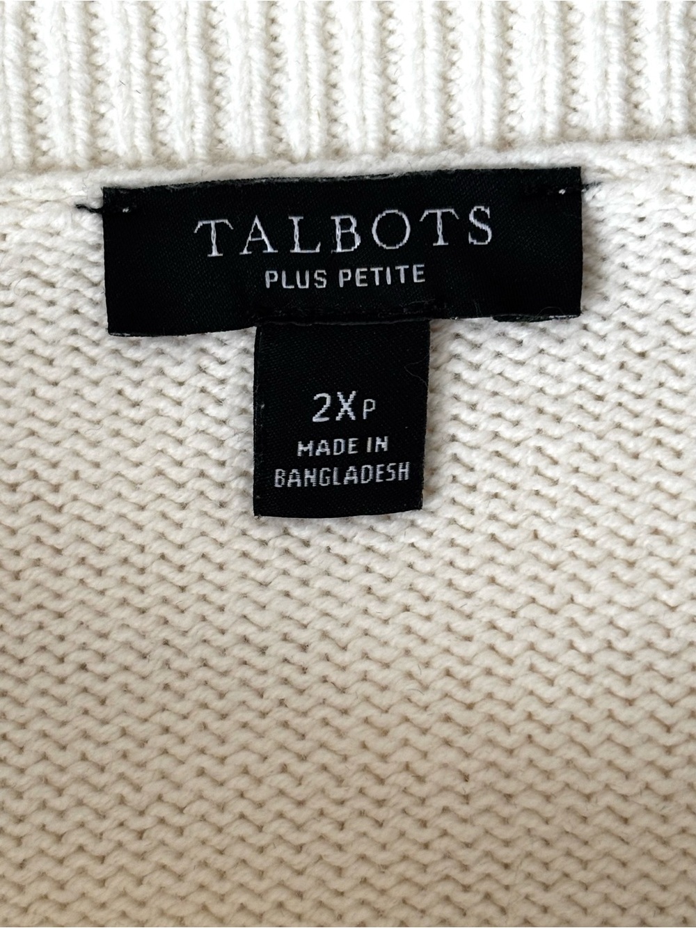 Talbots Embroidered Crewneck Sweater Tossed Flowers Size 2XP - Picture 4 of 5